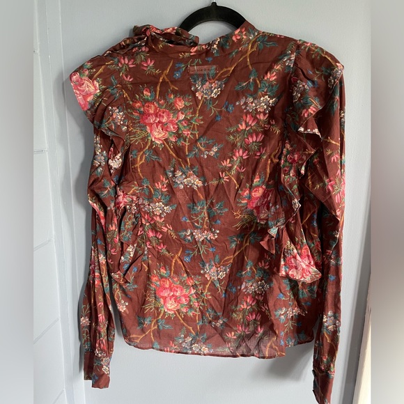 DOEN Floral Tie Geranium Top - Picture 5 of 6